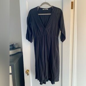 Black Cotton Gauze Dress